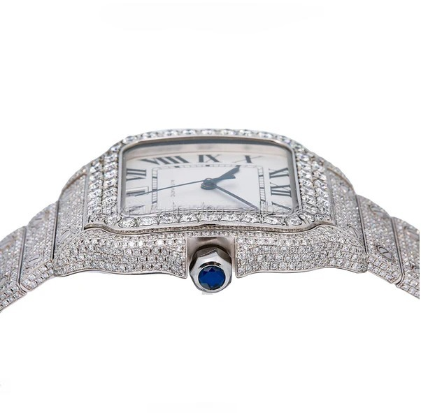 Moissanite Diamond Watch Hip Hop Watch Fully Iced Out Diamond Watch For Men Cartier Watch For Unisex