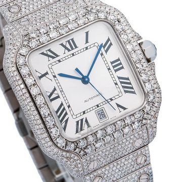 Moissanite Diamond Watch Hip Hop Watch Fully Iced Out Diamond Watch For Men Cartier Watch For Unisex