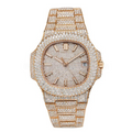 Patek Philippe Nautilus 40.00 mm Diamond Studded Luxurious Rose Tone Full Diamond watch