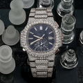 Patek Philippe Nautilus with Blue Tone with Chronograph & Date Function Luxurious Watch