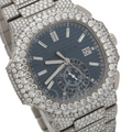 Patek Philippe Nautilus with Blue Tone with Chronograph & Date Function Luxurious Watch