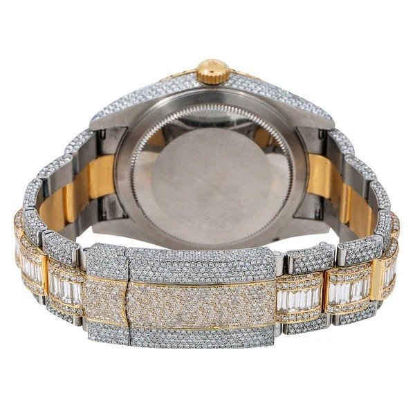 Cartier Sky-Dweller Round & Baguette VVS Diamond Iced Out StainlessSteel Men Watch