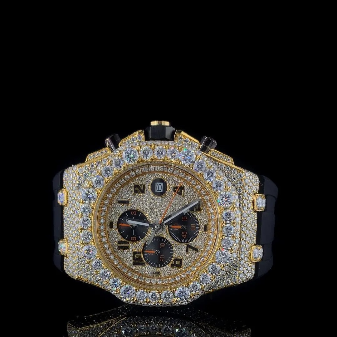 Branded Chronological Moissanite Diamond Iced Out Watch For Men