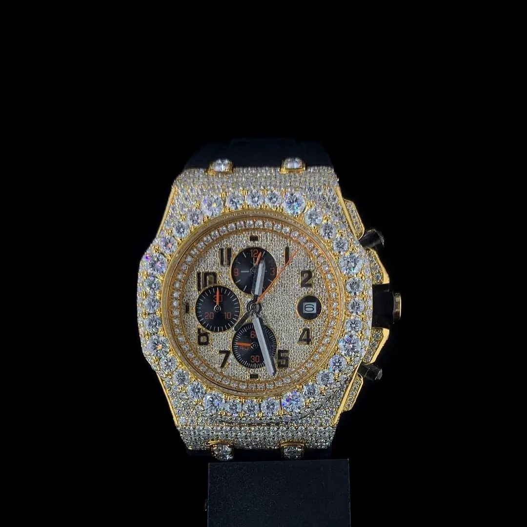 Branded Chronological Moissanite Diamond Iced Out Watch For Men