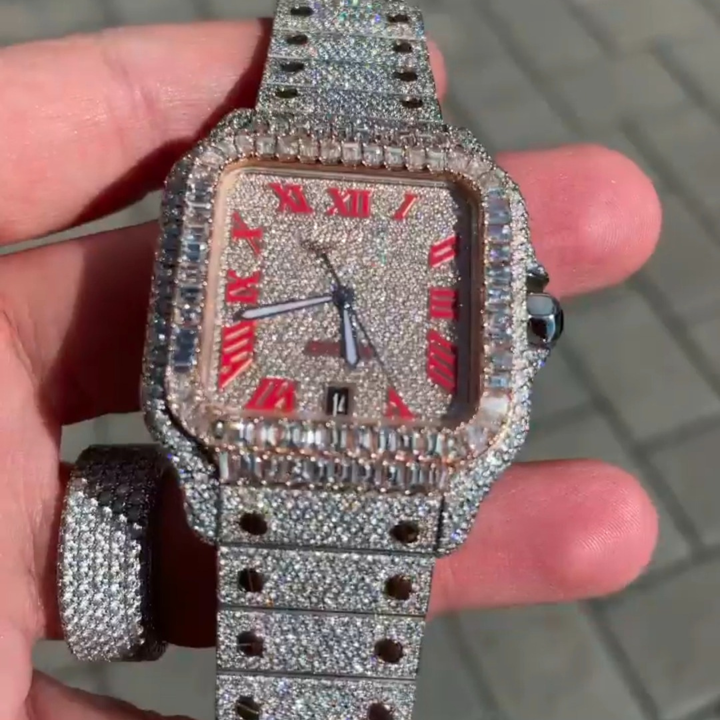 High Quality Iced out Lab Grown Watch colorless Diamond watch for men Best Quality Wholesale Price