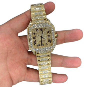 Premium Customized Iced Out Lab Grown Watch VVS Diamonds Studded Hip Hop Watch Gift for Men