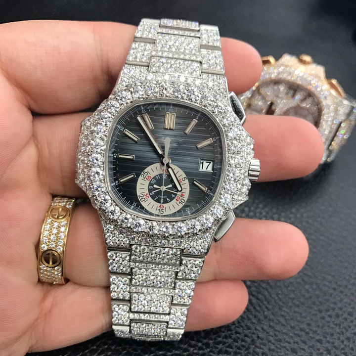 Best Selling Hip Hop Customized Iced out Lab Grown Diamond Watch for Men VVS Diamond Watch Gift