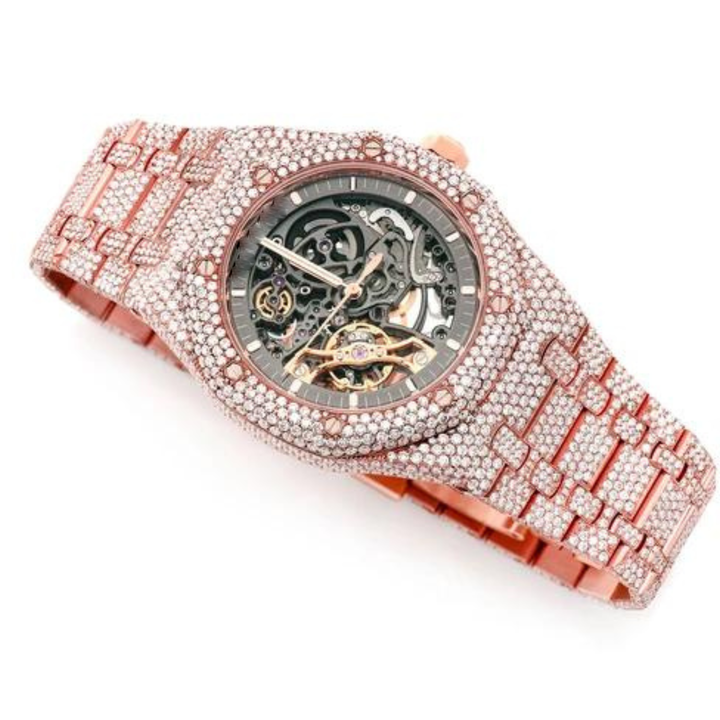 Good quality Customized Iced Out Moissanite Watch Stainless Steel Best Quality Diamond Watch for Men