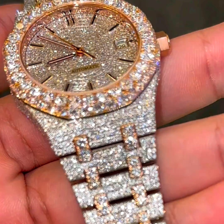 High Quality Iced Out Lab Grown Watch for Men VVS Diamonds Best Fashion Jewelry Gift