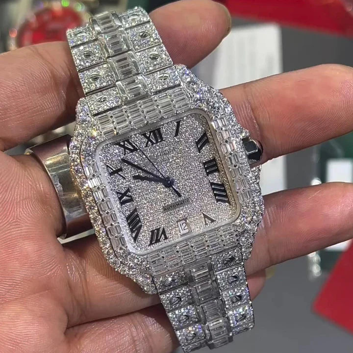 Cartier Moissanite Diamond Watch w 50