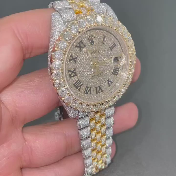 Rolex Date-Just Moissanite Diamond Watch W 143