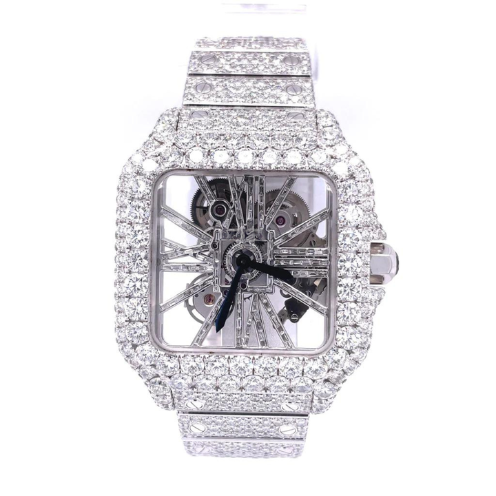 Top Quality Fully Customized Iced Out Diamond Moissanite Watch for Men Hip Hop Diamond Jewelry watch Gift