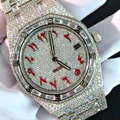 Trending Hip Hop full diamond watches Factory Custom Pass Diamond Test Iced Out Luxury Lab Grown Diamond Watch For Men Women