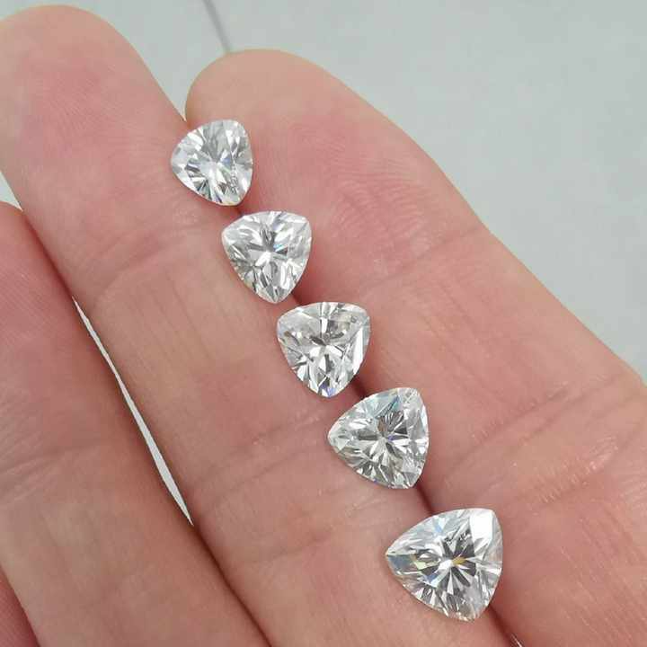 Trillion shape loose Moissanite diamond wholesale good quality VVS GRA Certificate D color Moissanite loose diamond for sale