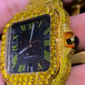 High Quality VVS Lab Grown Iced Out Bling Watch Automatic Movement Mechanical Wrist Watches Pass