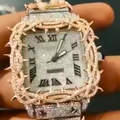 Top Quality Hip Hop Jewelry Stainless Steel Invisible Setting Iced Out Diamond Watch Baguette Lab Grown Watch