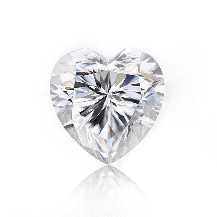 High Quality IGI Certified Loose Moissanite Diamond Heart Cut Lab Grown Gem Fancy round Shape for Jewelry GIA Diamond SI Clarity