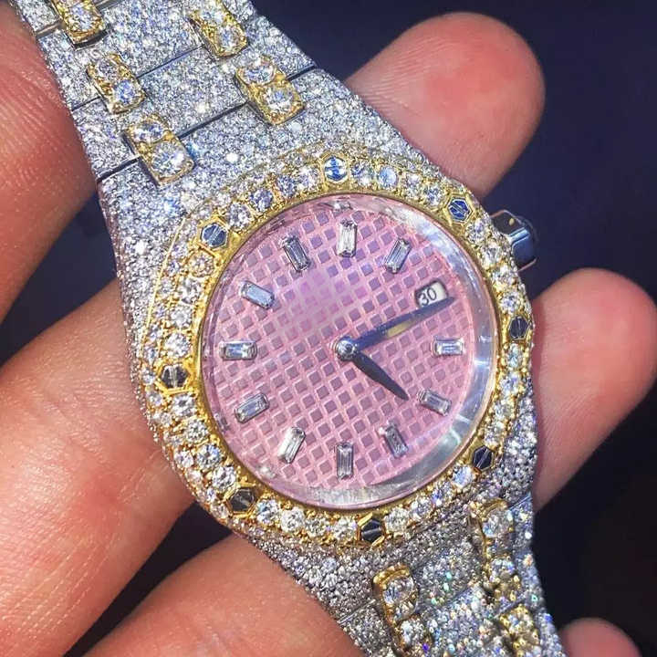 Brand New High Quality Customized Iced Out Lab Grown Watch Stainless Steel Best Quality Diamond Watch for Men