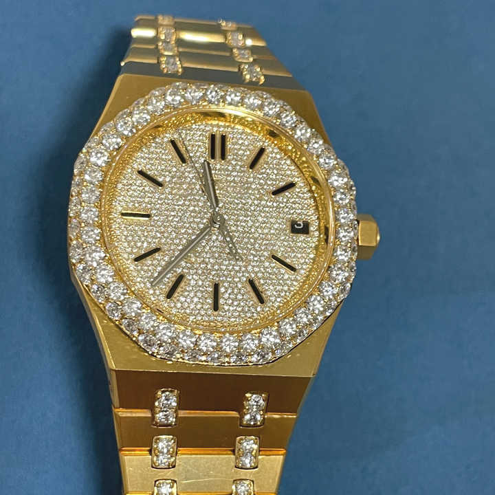 Brand New High Quality Iced Out Lab Grown Watch for Men VVS Diamonds Best Fashion Jewelry Gift Hip Hop